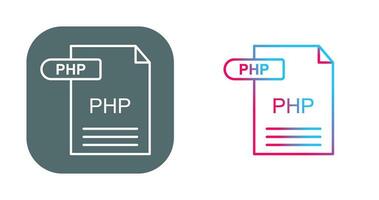 icono de vector de php