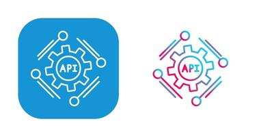 icono de vector de api