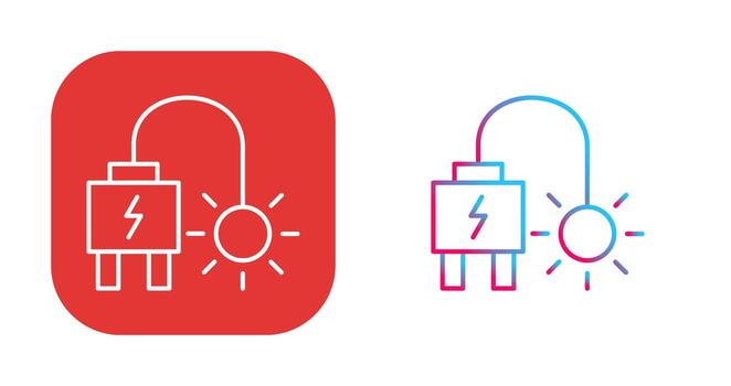 icono de vector de enchufe