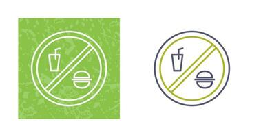 No Food or Drinks Vector Icon