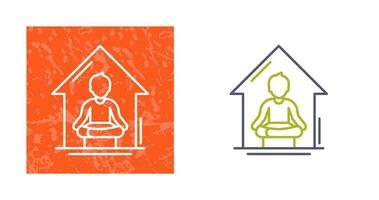 Yoga At home Vector Icon