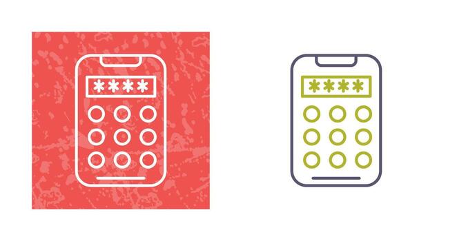 icono de vector de código pin