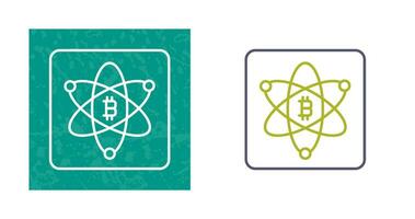 icono de vector de ciencia bitcoin