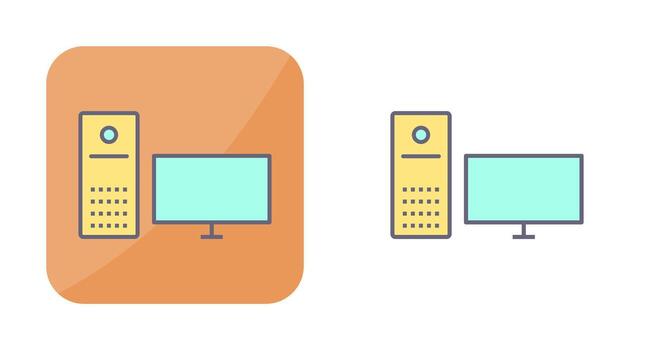Unique Computer Vector Icon