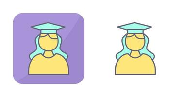 Unique Female Graduate Vector Icon