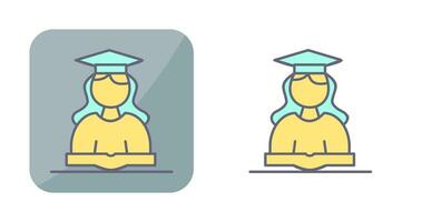 Unique Female Student Vector Icon