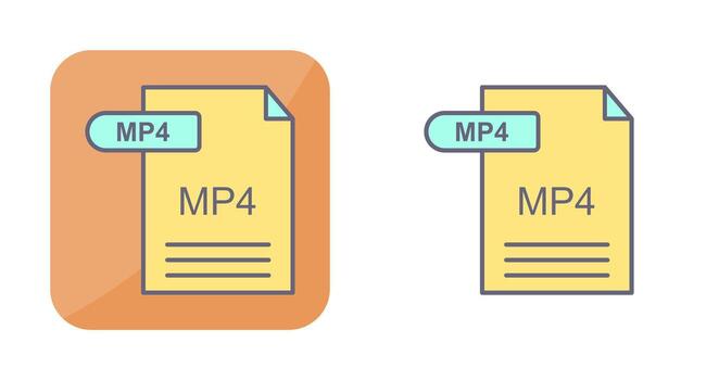 icono de vector de mp4