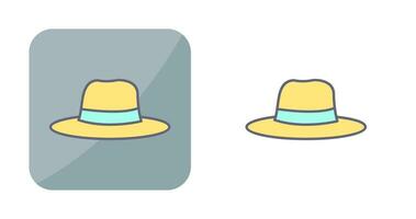 icono de vector de sombrero de mujer