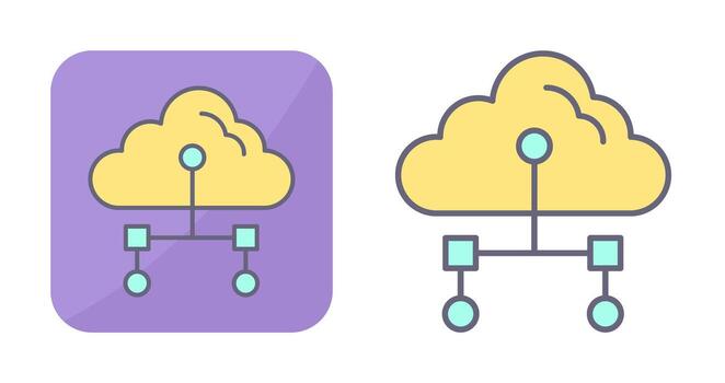 icono de vector de nube de internet