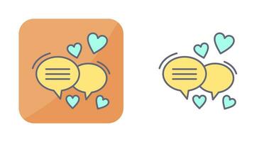 Love Chat Vector Icon