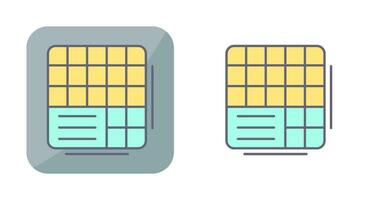 icono de vector de datos de tabla