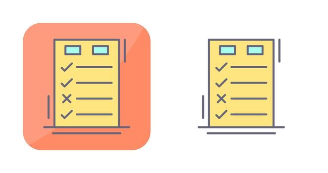 Today to Done CheckList Vector Icon