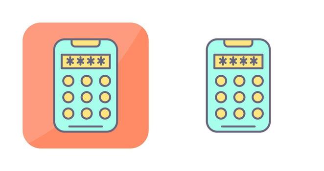 icono de vector de código pin