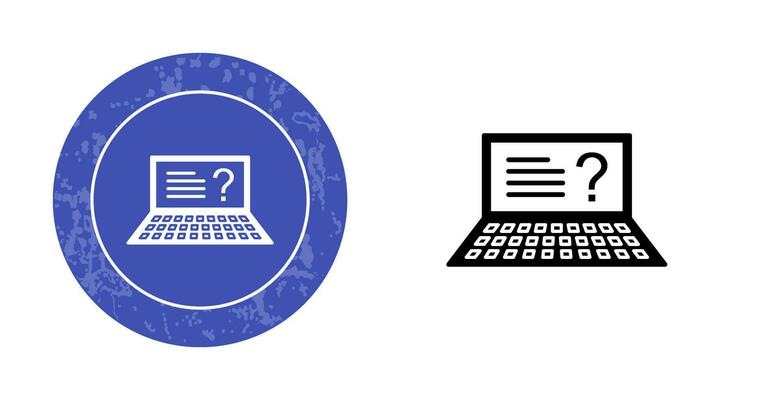 Unique Online Exam Vector Icon