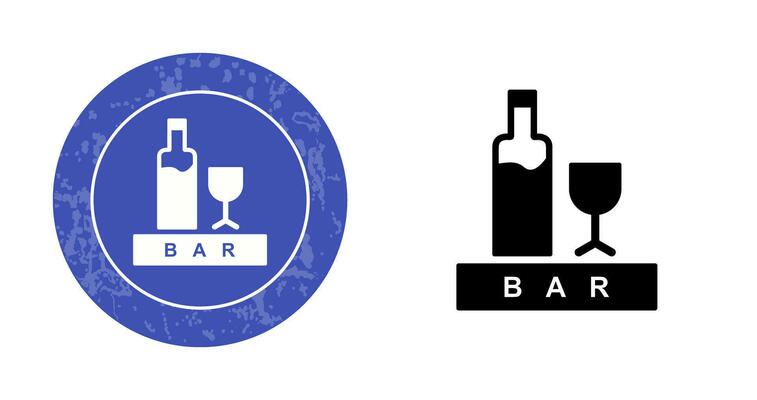 Unique Bar Sign Vector Icon