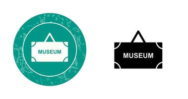 icono de vector de etiqueta de museo