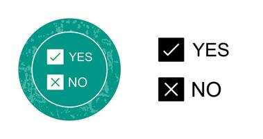 Yes No Option Vector Icon