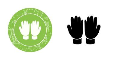 icono de vector de guantes de jardinería