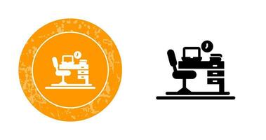 Office Desk Vector Icon