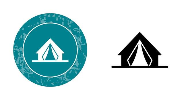 icono de vector de campamento
