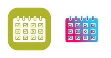 Marked Calendar Vector Icon