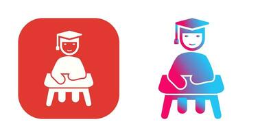 Unique Studying on Desk Vector Icon