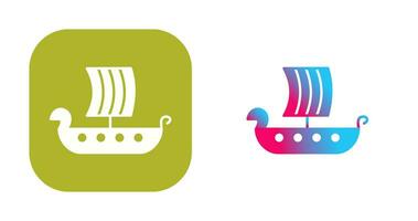 Viking Ship Vector Icon