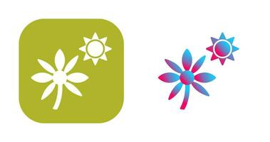 Flower in sunlight Vector Icon