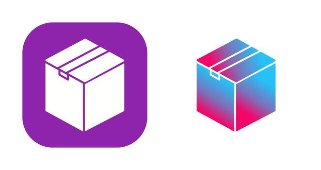 icono de vector de paquete