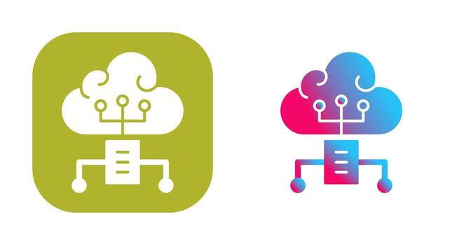 icono de vector de computación en la nube