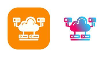 Cloud Database Vector Icon