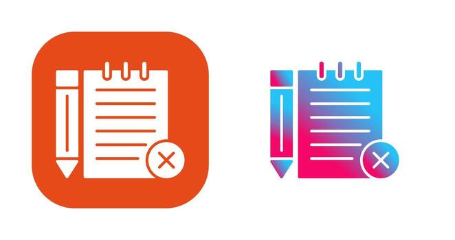 icono de vector de notas sin marcar
