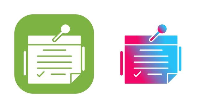 nota, vector, icono vector