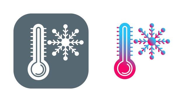 icono de vector frío