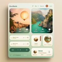 UI design for a produtivity app with a minimalistic design and simple UI elements that promote productivity and focus, AI Generated photo