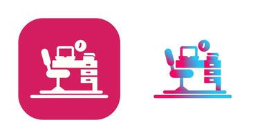 Office Desk Vector Icon