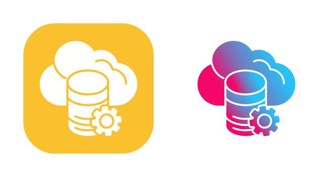 icono de vector de datos de nube