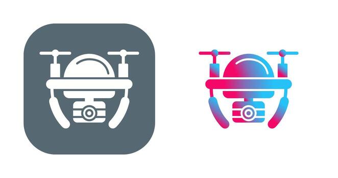icono de vector de dron de cámara