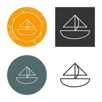 Small Yacht Vector Icon