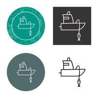 Fishing Boat Vector Icon