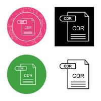 icono de vector de cdr