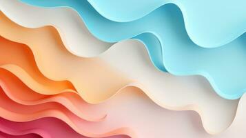 Pastel color papercut design on background, AI Generative photo