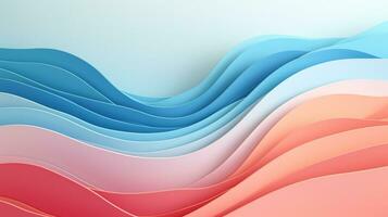 Pastel color papercut design on background, AI Generative photo