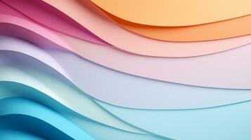 Pastel color papercut design on background, AI Generative photo