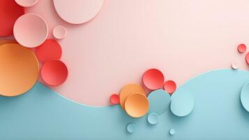 Pastel color papercut design on background, AI Generative photo