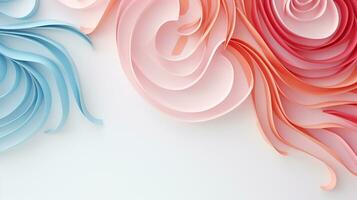 Pastel color papercut design on background, AI Generative photo