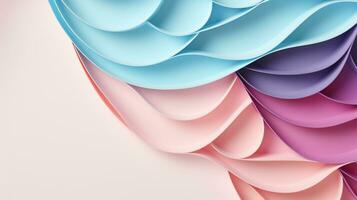 Pastel color papercut design on background, AI Generative photo