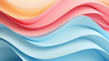 Pastel color papercut design on background, AI Generative photo