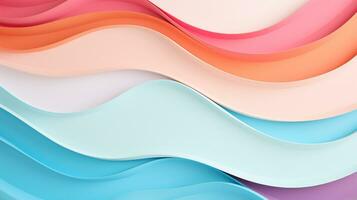 Pastel color papercut design on background, AI Generative photo