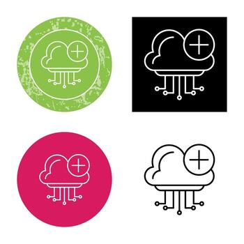 icono de vector de computación en la nube